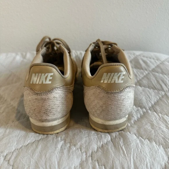 Nike Classic Cortez Premium Linen Sail Snake Print Sneakers  - Women's Size 8.5 - Picture 6 of 8